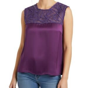 Bottega Veneta Purple Scoop Neck Sleeveless Top, IT38/US2/XS
